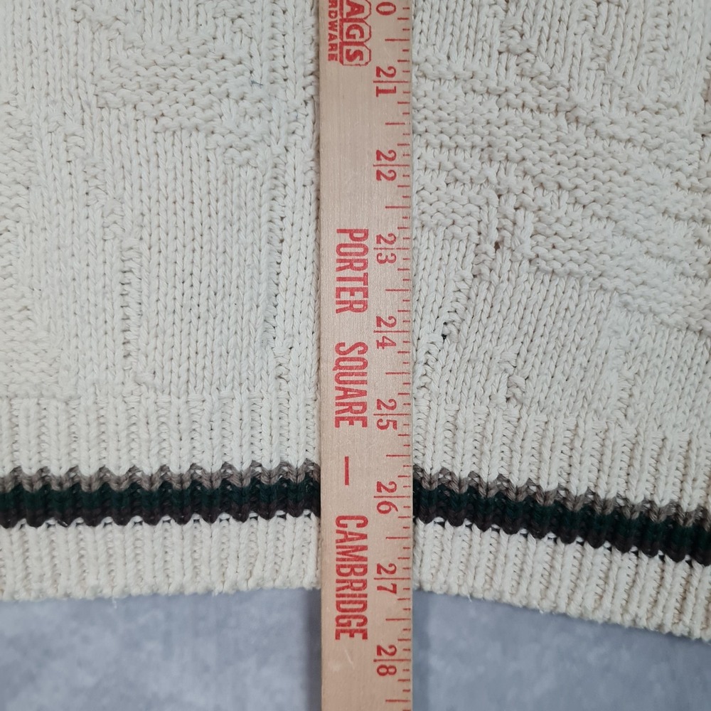 Vintage St Johns Bay Sweater Mens 2XL Cream Mallard Duck Embroidered Knit 90s - Picture 13 of 16